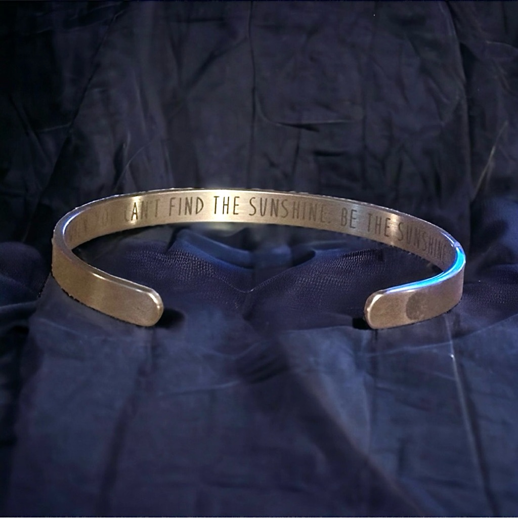 Stainless Steel Inspirational Cuff Bracelet
